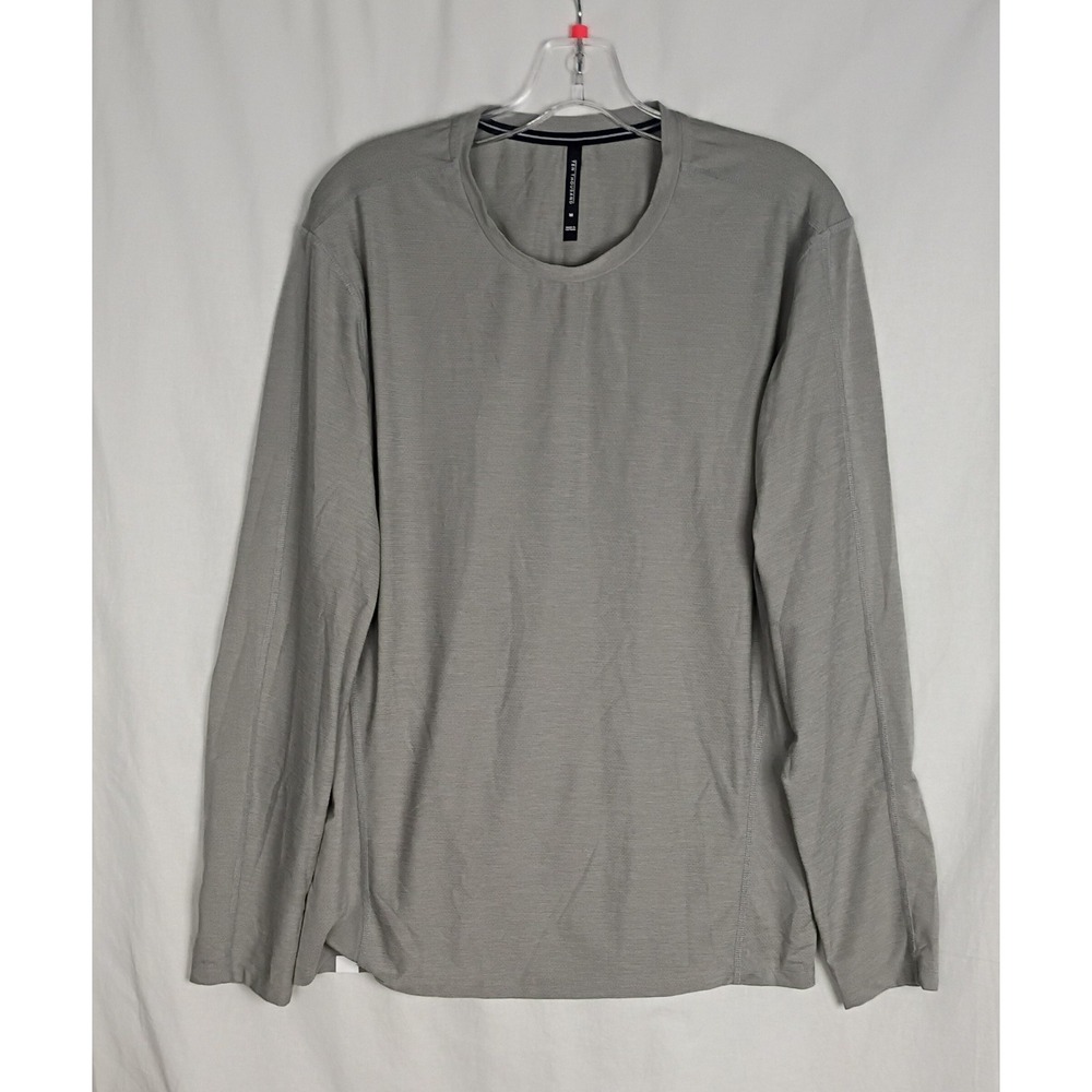Ten Thousand Gray Men Long Sleeve Versatile Tee Activewear Gym Cross Fit Sz M